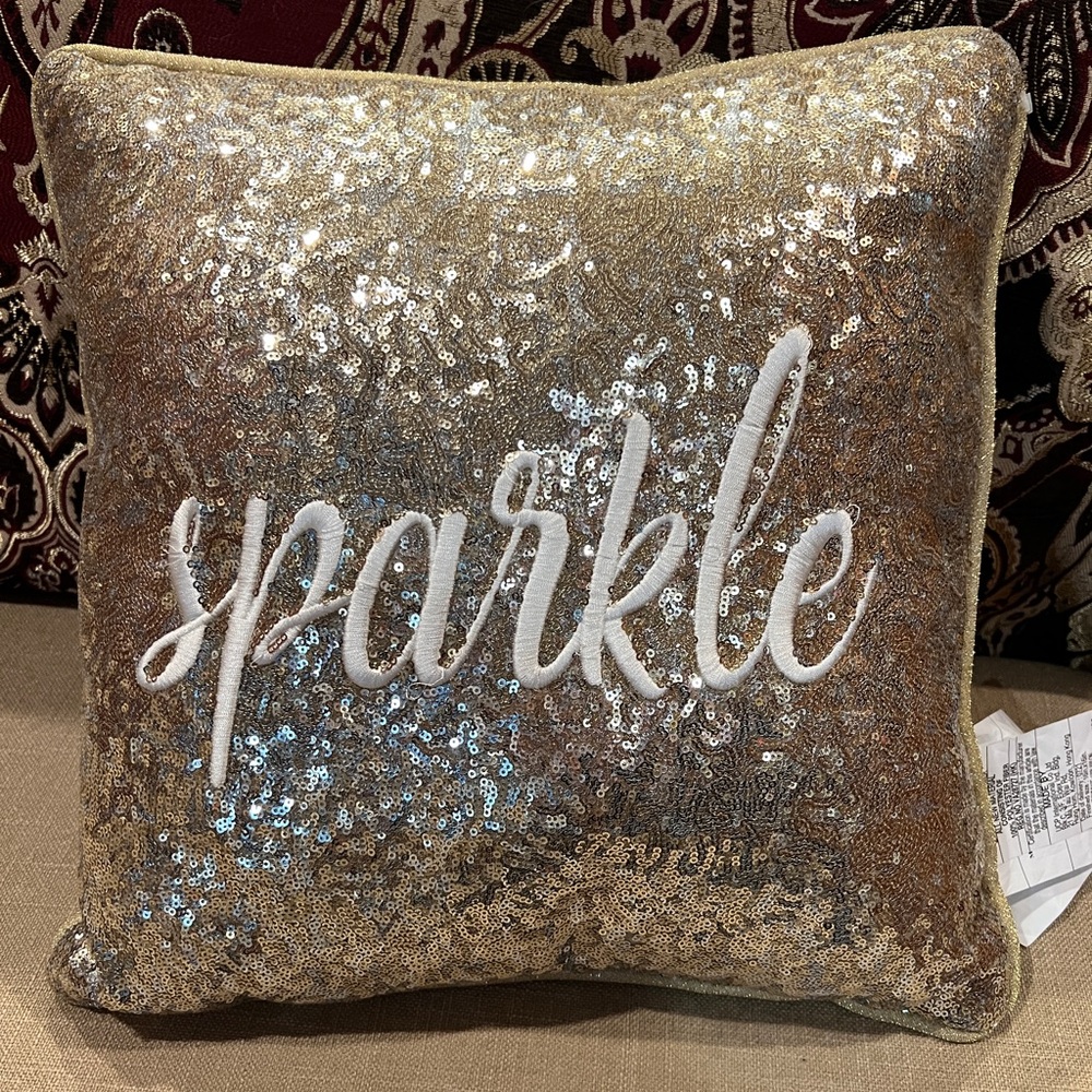 Sequin Sparkle Decorative Pillow